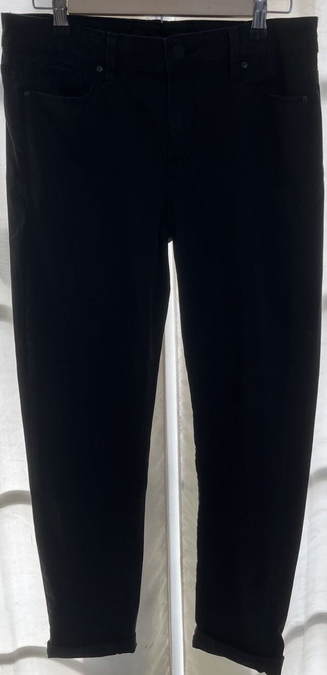 Calvin Klein Women's Straight Leg Jeans Size 10 Black Cotton Blend 5 Pocket